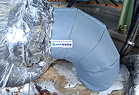 脱着式保温カバーで 現場作業負荷と放熱ロスを軽減