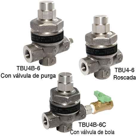 Trampas de vapor Serie TB | Trampas de vapor de control de temperatura TBU4 / TBU4B/ TBU4B-C